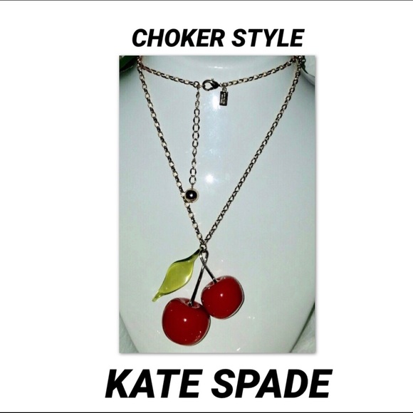KATE SPADE MA CHERIE CHERRY PENDANT NECKLACE - Picture 8 of 8